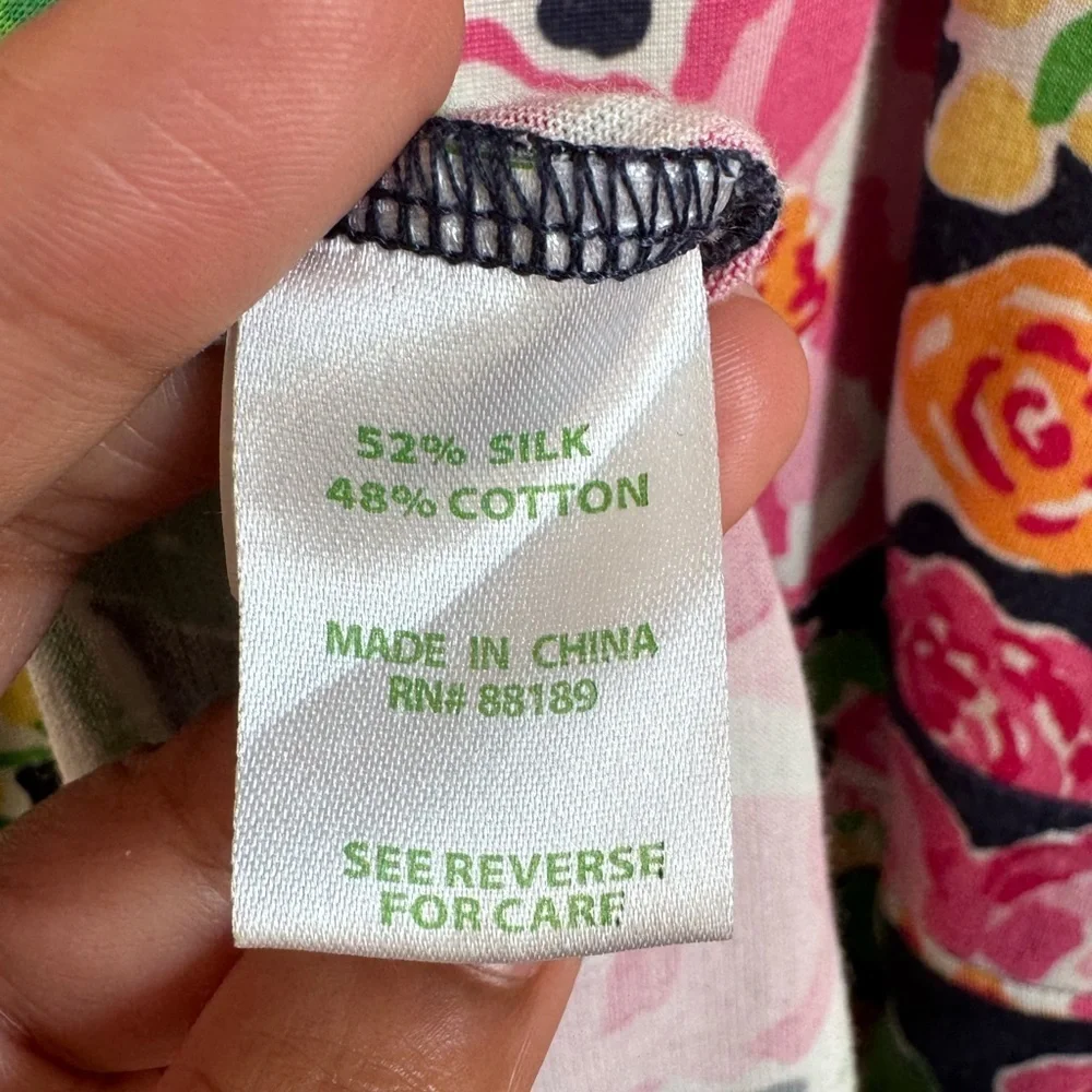 Lilly Pulitzer Floral Mini Dress - Pink and Green Size S - Picture 6 of 6